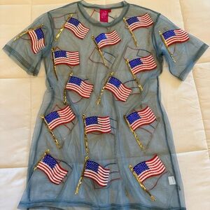 QUEEN OF SPARKLES American Flag Coverup ✨🇺🇸 Size Small